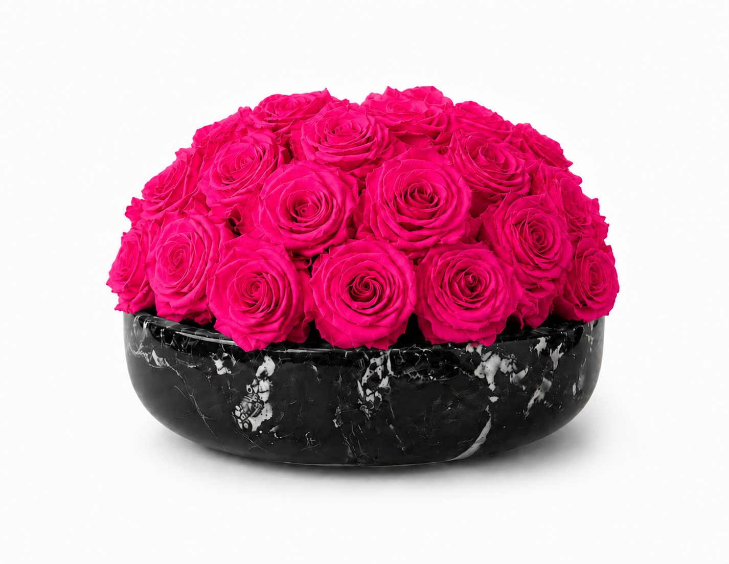 Noir Marble Arrangement Hot Pink