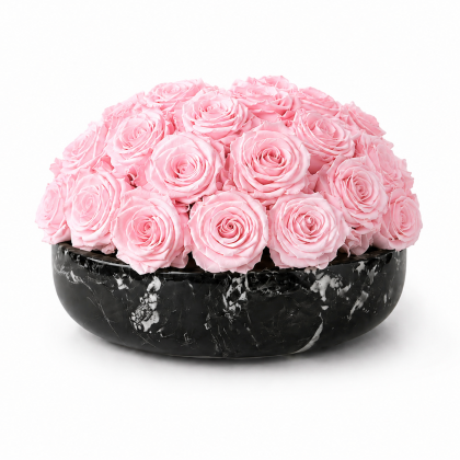 Noir Marble Arrangement Pink