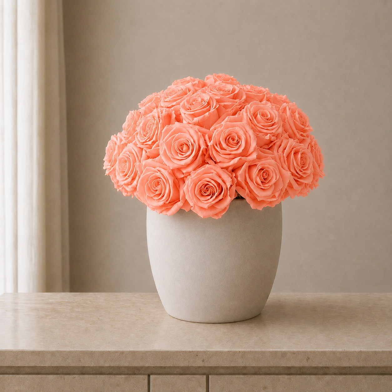 Les Petales en Porcelane Peach