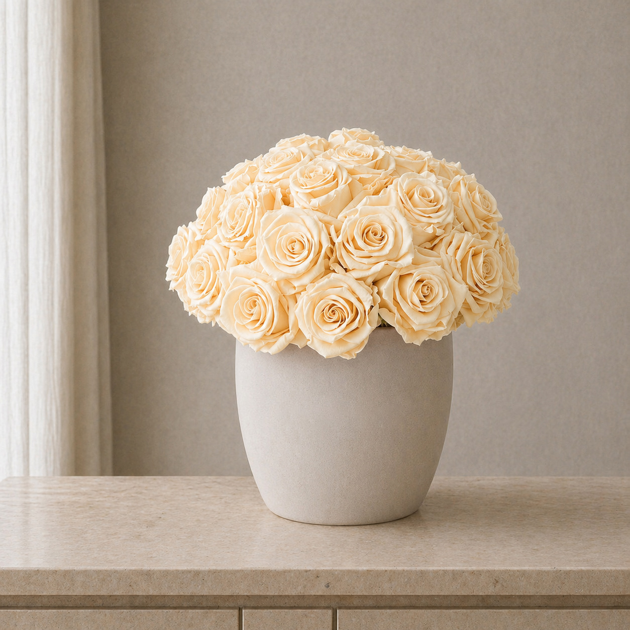 Les Petales en Porcelane Champagne